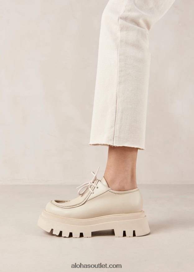 mulheres tycoon - mocassins de couro branco Alohas 4P88ZX153 marfim
