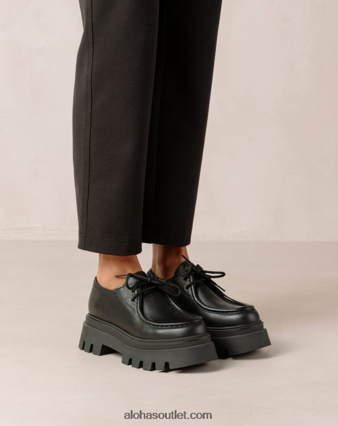 mulheres tycoon - mocassins de couro preto Alohas 4P88ZX154 preto