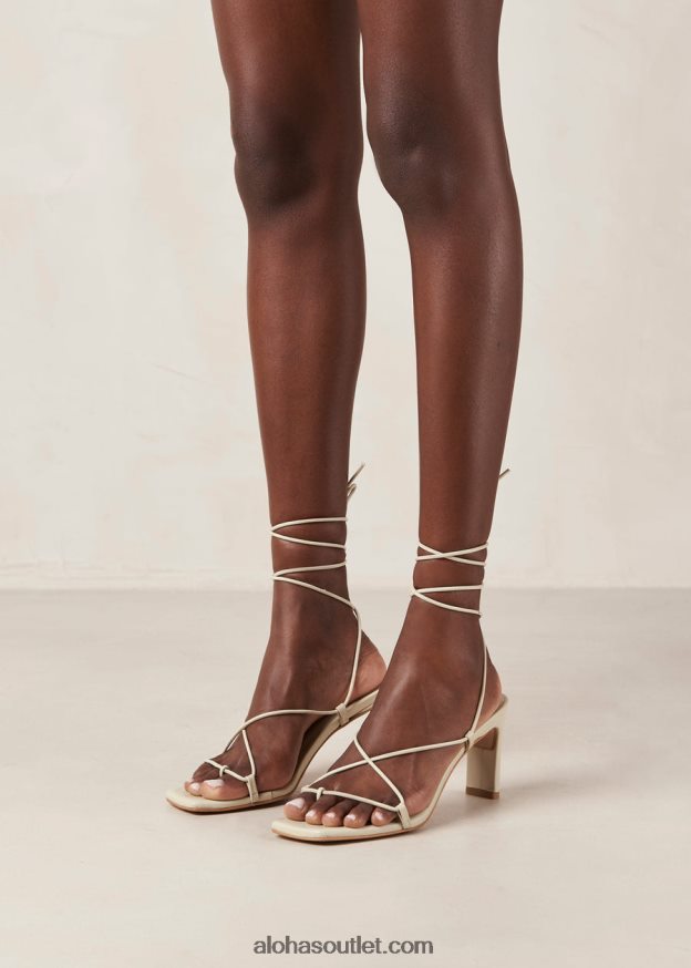mulheres bellini - sandália de couro off-white Alohas 4P88ZX294 marfim