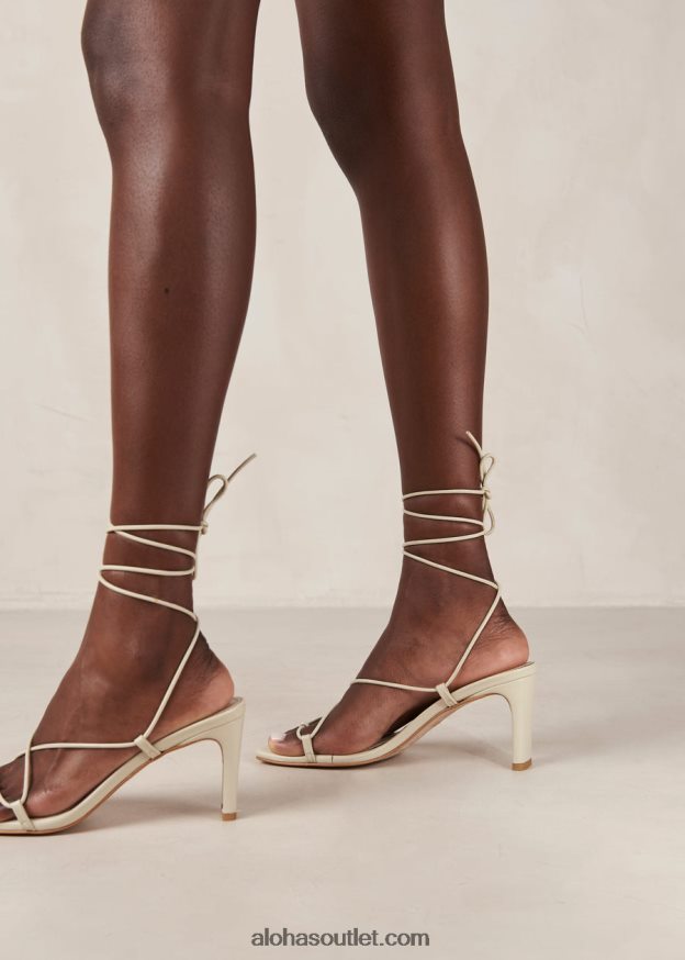 mulheres bellini - sandália de couro off-white Alohas 4P88ZX294 marfim