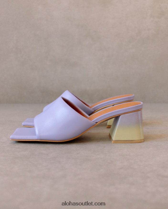 mulheres brushed degradã© - sandália de couro roxo e amarelo Alohas 4P88ZX517 degradar malva amarelo suave