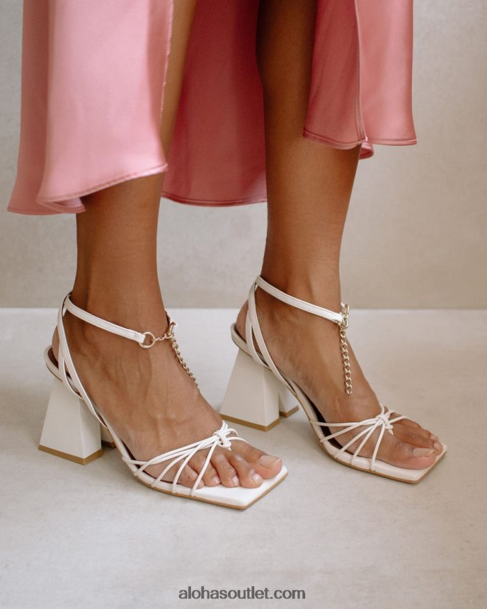mulheres cactus - sandálias de couro branco Alohas 4P88ZX472 off white