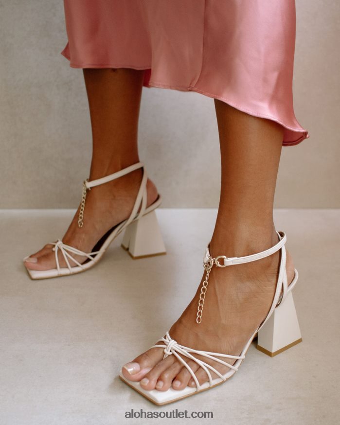 mulheres cactus - sandálias de couro branco Alohas 4P88ZX472 off white
