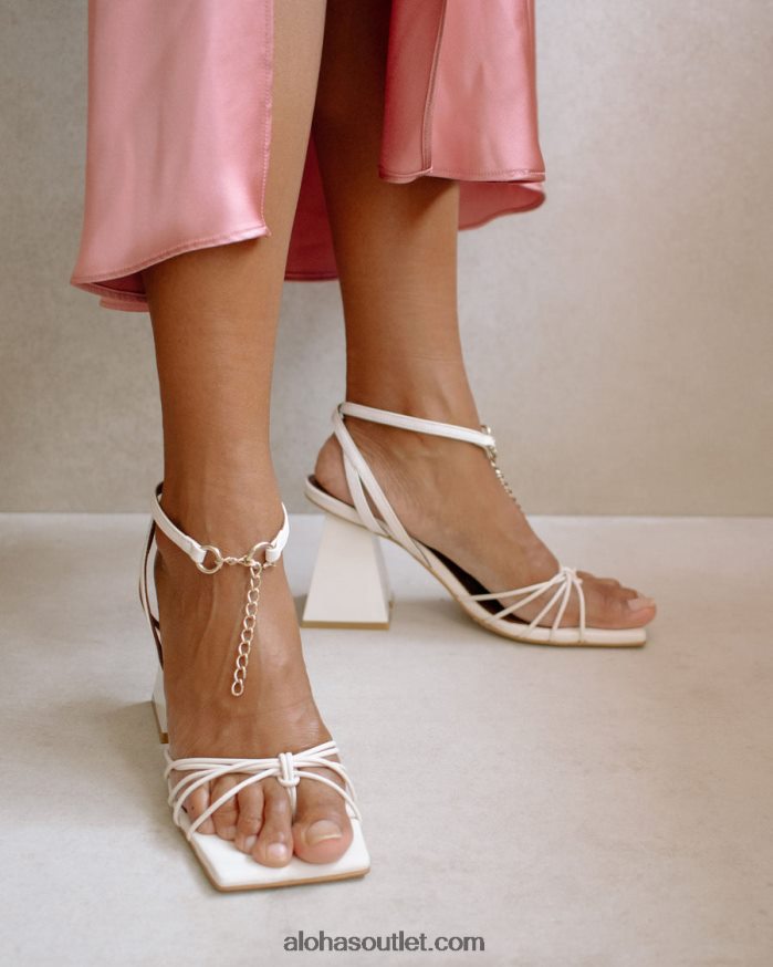 mulheres cactus - sandálias de couro branco Alohas 4P88ZX472 off white