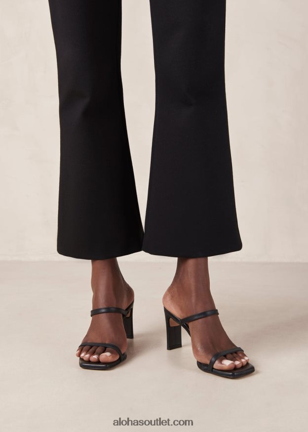 mulheres cannes - sandálias pretas de couro Alohas 4P88ZX161 preto