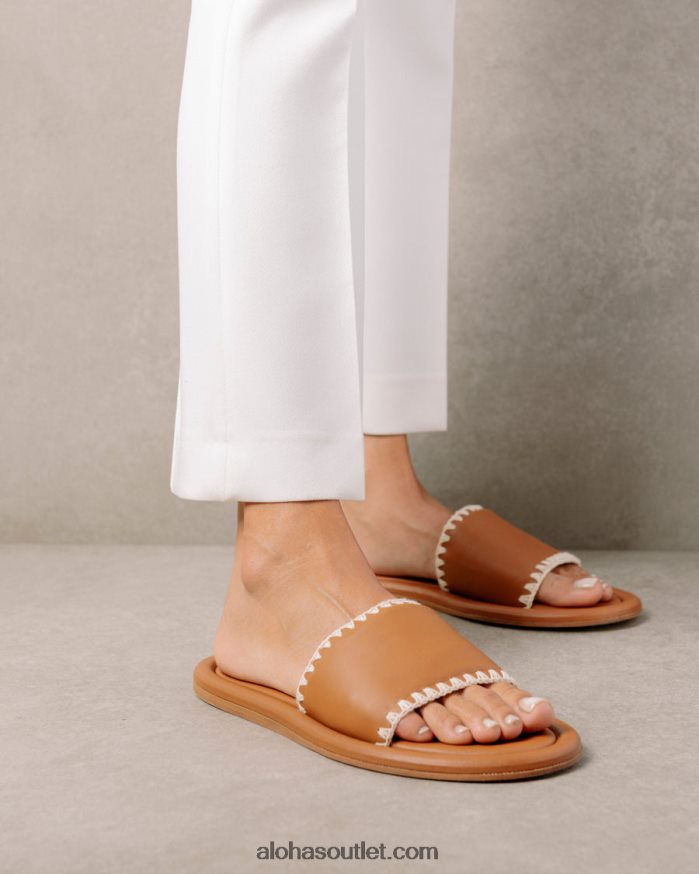 mulheres crochê malibu - sandália marrom de couro Alohas 4P88ZX545 crochê marrom marfim