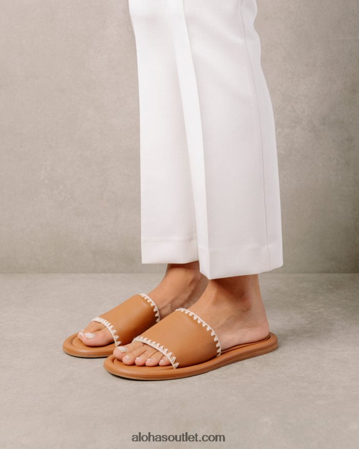 mulheres crochê malibu - sandália marrom de couro Alohas 4P88ZX545 crochê marrom marfim