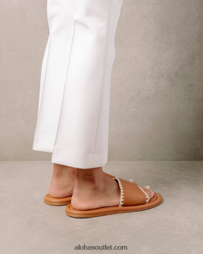 mulheres crochê malibu - sandália marrom de couro Alohas 4P88ZX545 crochê marrom marfim
