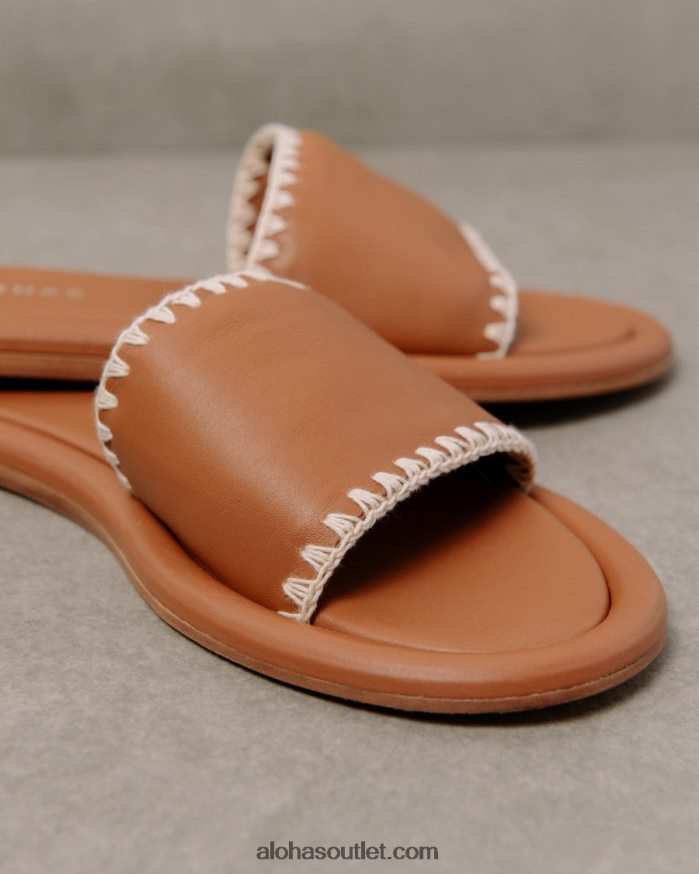 mulheres crochê malibu - sandália marrom de couro Alohas 4P88ZX545 crochê marrom marfim