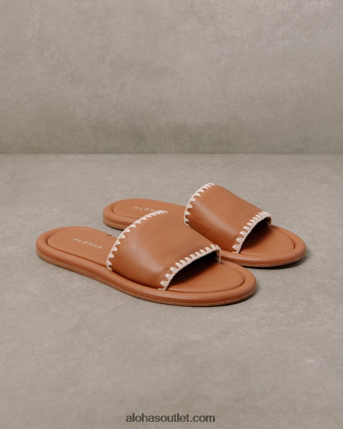 mulheres crochê malibu - sandália marrom de couro Alohas 4P88ZX545 crochê marrom marfim