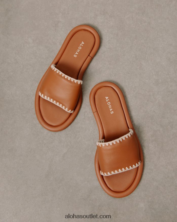 mulheres crochê malibu - sandália marrom de couro Alohas 4P88ZX545 crochê marrom marfim