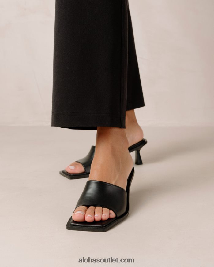 mulheres daphne - sandália preta de couro Alohas 4P88ZX589 preto