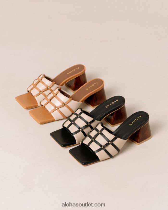 mulheres diorite - sandália de couro branco e marrom Alohas 4P88ZX397 camelo creme
