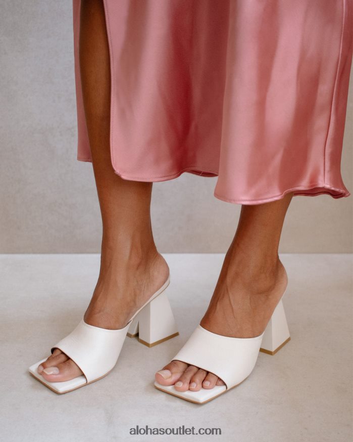 mulheres duna - sandálias de couro branco Alohas 4P88ZX489 off white