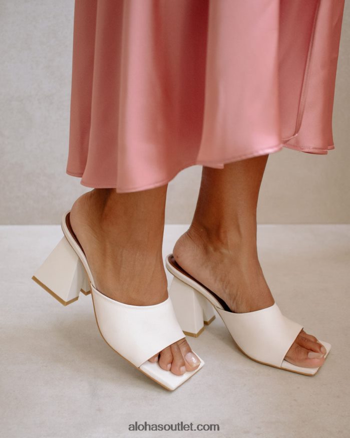 mulheres duna - sandálias de couro branco Alohas 4P88ZX489 off white