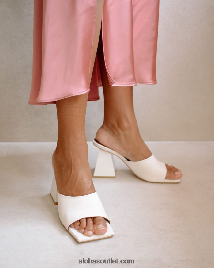mulheres duna - sandálias de couro branco Alohas 4P88ZX489 off white