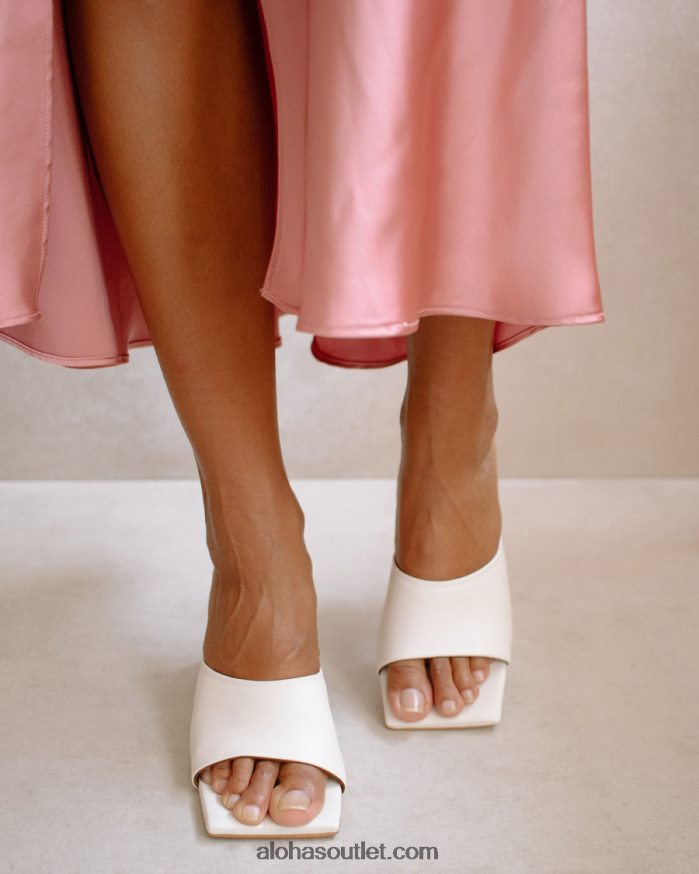 mulheres duna - sandálias de couro branco Alohas 4P88ZX489 off white