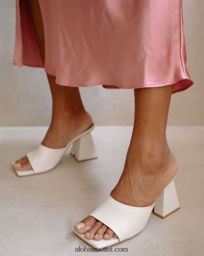 mulheres duna - sandálias de couro branco Alohas 4P88ZX489 off white