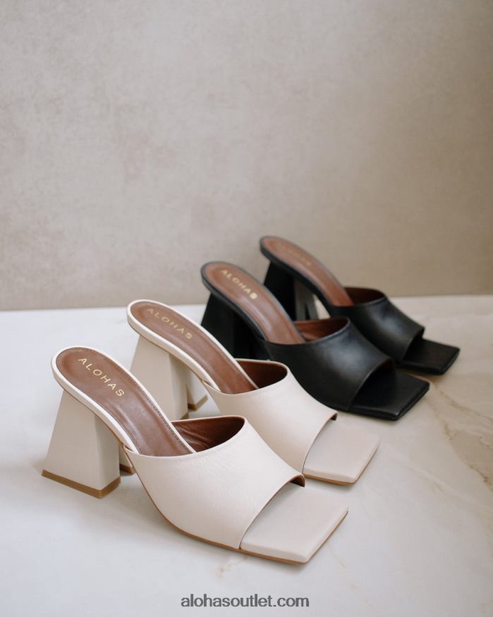mulheres duna - sandálias de couro branco Alohas 4P88ZX489 off white