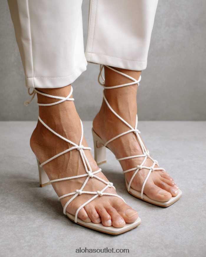 mulheres exclusivo - sandálias de salto branco Alohas 4P88ZX505 marfim