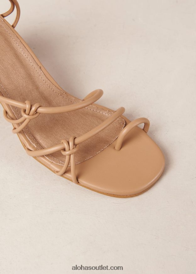 mulheres goldie - sandália marrom de couro vegano Alohas 4P88ZX246 milho bronzeado