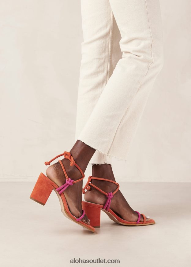 mulheres grace - sandálias de camurça rosa e laranja Alohas 4P88ZX18 laranja magenta