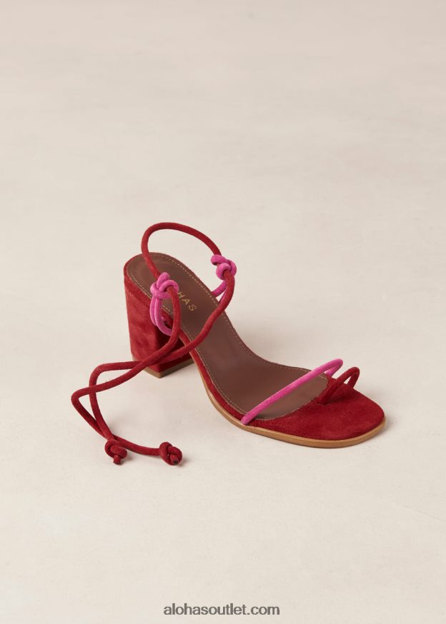 mulheres grace - sandálias de camurça vermelha e rosa Alohas 4P88ZX23 batom vermelho magenta