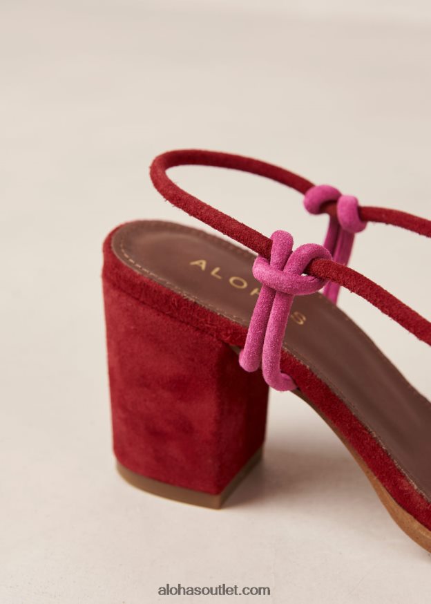 mulheres grace - sandálias de camurça vermelha e rosa Alohas 4P88ZX23 batom vermelho magenta