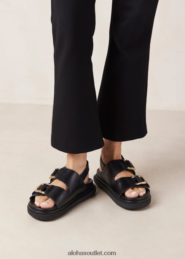 mulheres harper - sandália preta de couro Alohas 4P88ZX13 preto