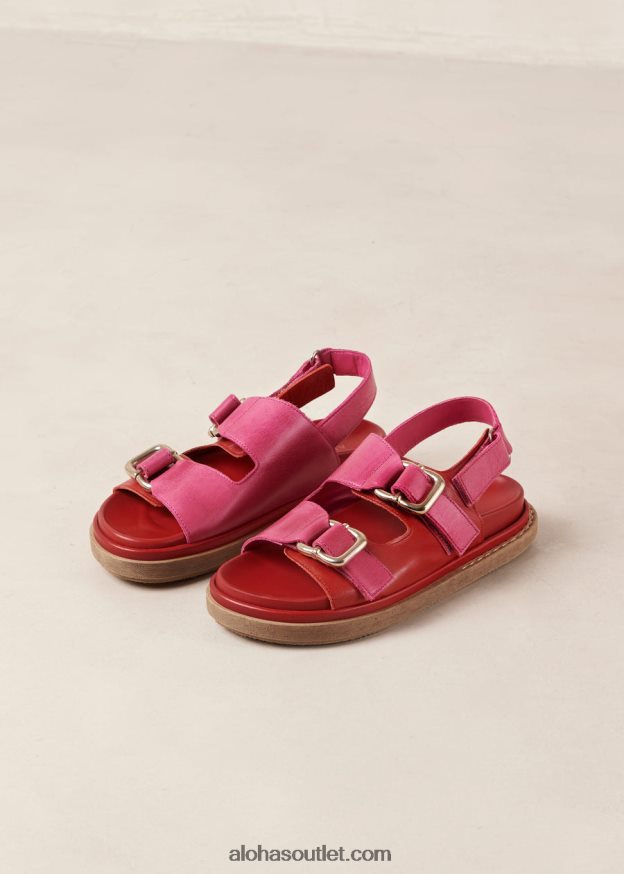mulheres harper - sandália vermelha e rosa de couro Alohas 4P88ZX10 batom vermelho magenta