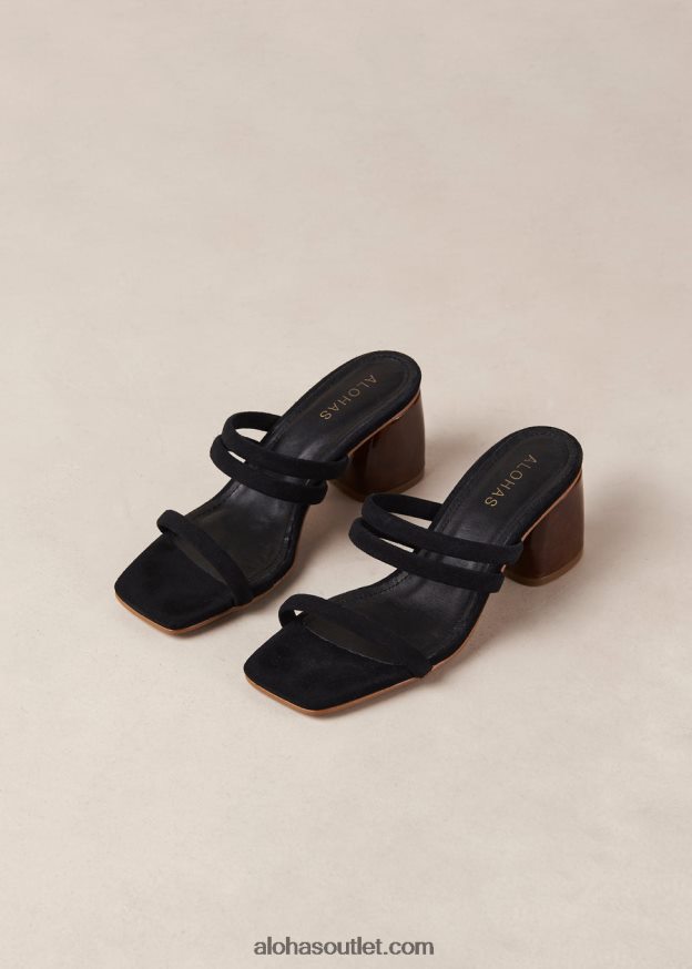 mulheres indiana - sandália preta de camurça Alohas 4P88ZX186 preto