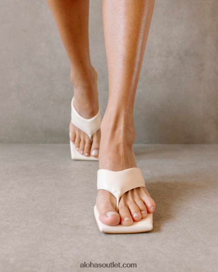 mulheres jolla - sandália branca de couro vegano Alohas 4P88ZX500 branco quente