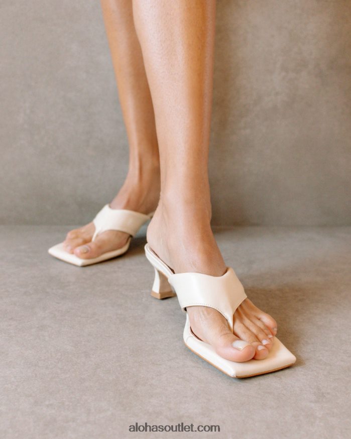 mulheres jolla - sandália branca de couro vegano Alohas 4P88ZX500 branco quente