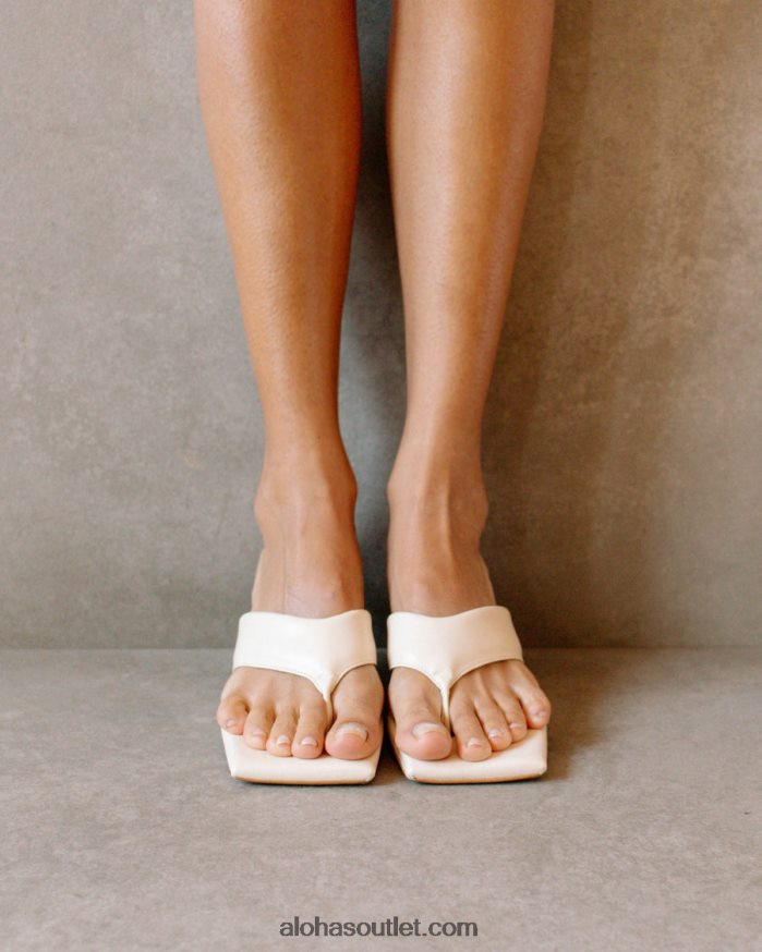 mulheres jolla - sandália branca de couro vegano Alohas 4P88ZX500 branco quente