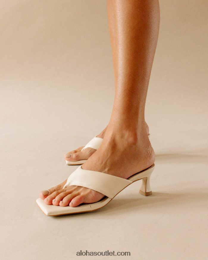 mulheres jolla - sandália branca de couro vegano Alohas 4P88ZX500 branco quente