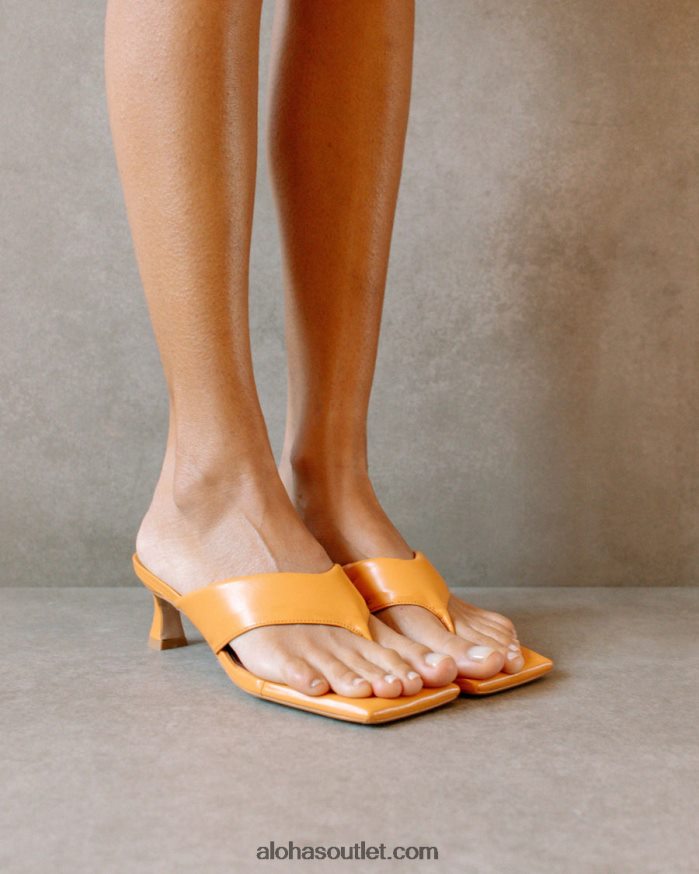 mulheres jolla - sandália laranja de couro vegano Alohas 4P88ZX499 laranja picante