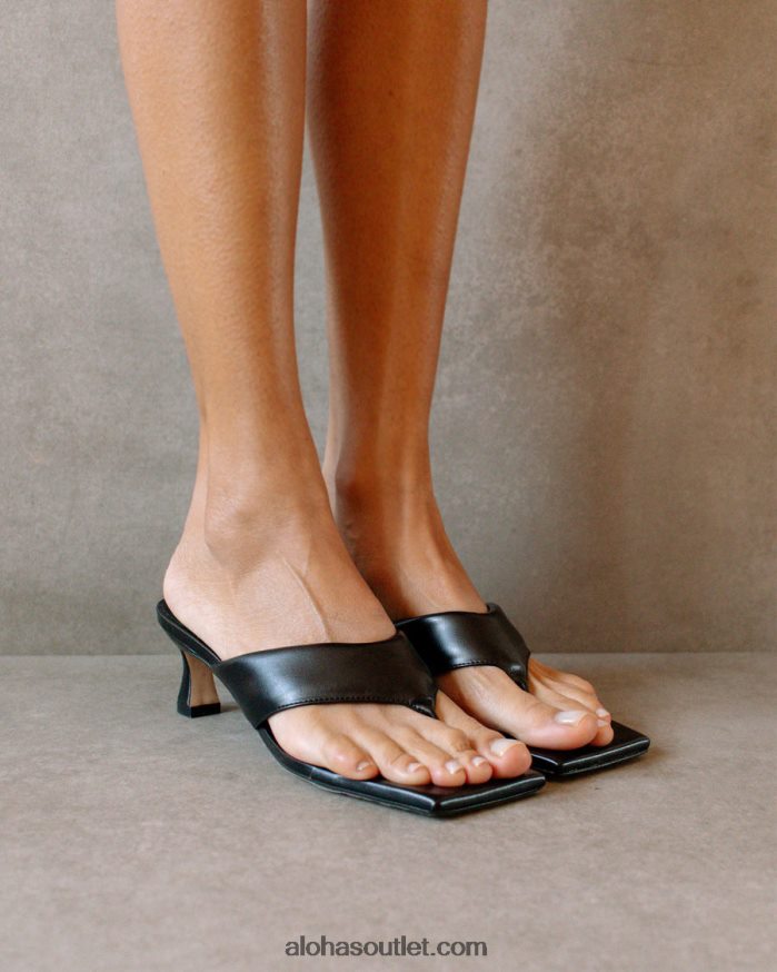 mulheres jolla - sandália preta de couro vegano Alohas 4P88ZX498 preto