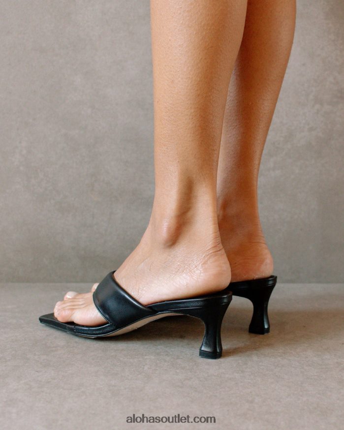 mulheres jolla - sandália preta de couro vegano Alohas 4P88ZX498 preto