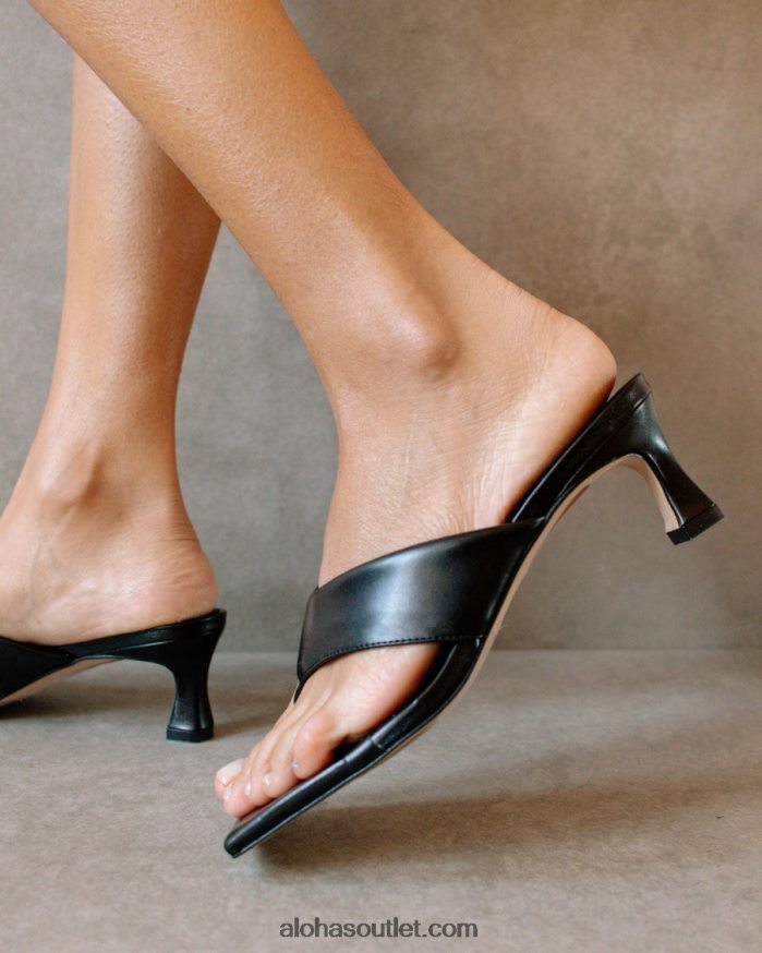 mulheres jolla - sandália preta de couro vegano Alohas 4P88ZX498 preto
