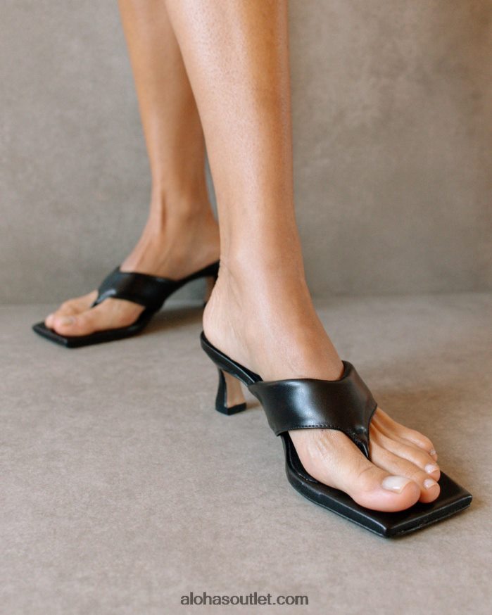 mulheres jolla - sandália preta de couro vegano Alohas 4P88ZX498 preto