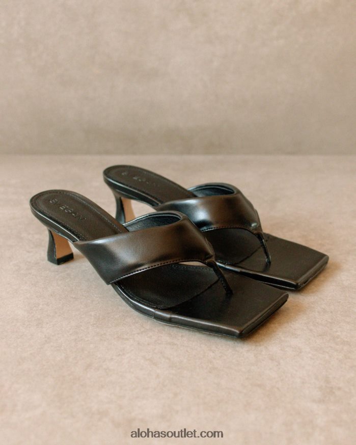mulheres jolla - sandália preta de couro vegano Alohas 4P88ZX498 preto
