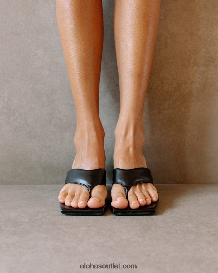 mulheres jolla - sandália preta de couro vegano Alohas 4P88ZX498 preto