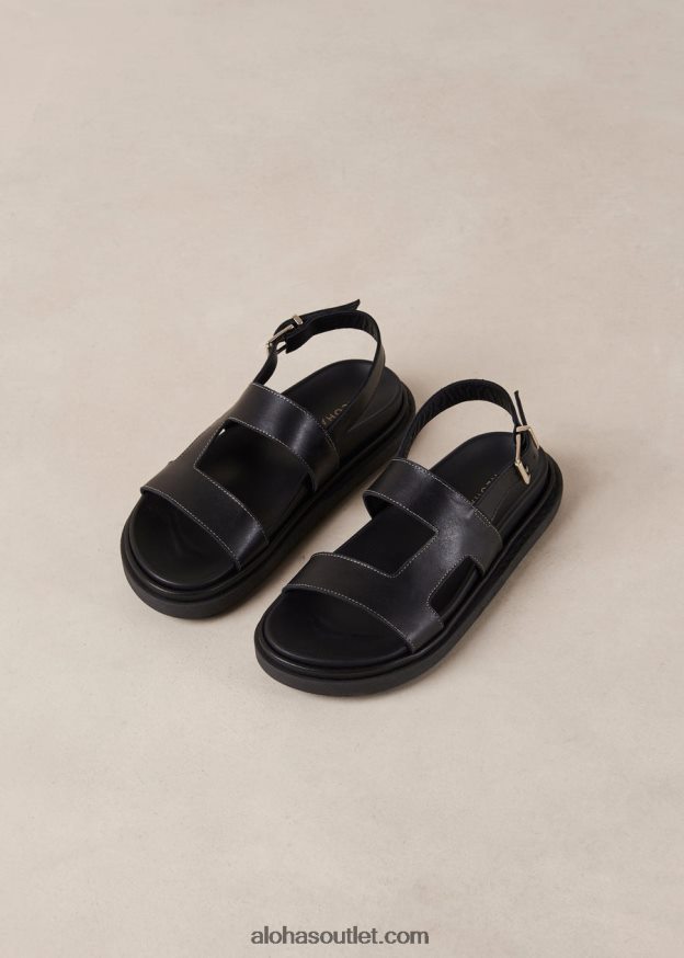 mulheres lorelei - sandália preta de couro Alohas 4P88ZX322 preto
