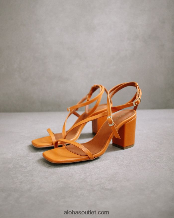 mulheres manhattan - sandália salto bloco laranja Alohas 4P88ZX376