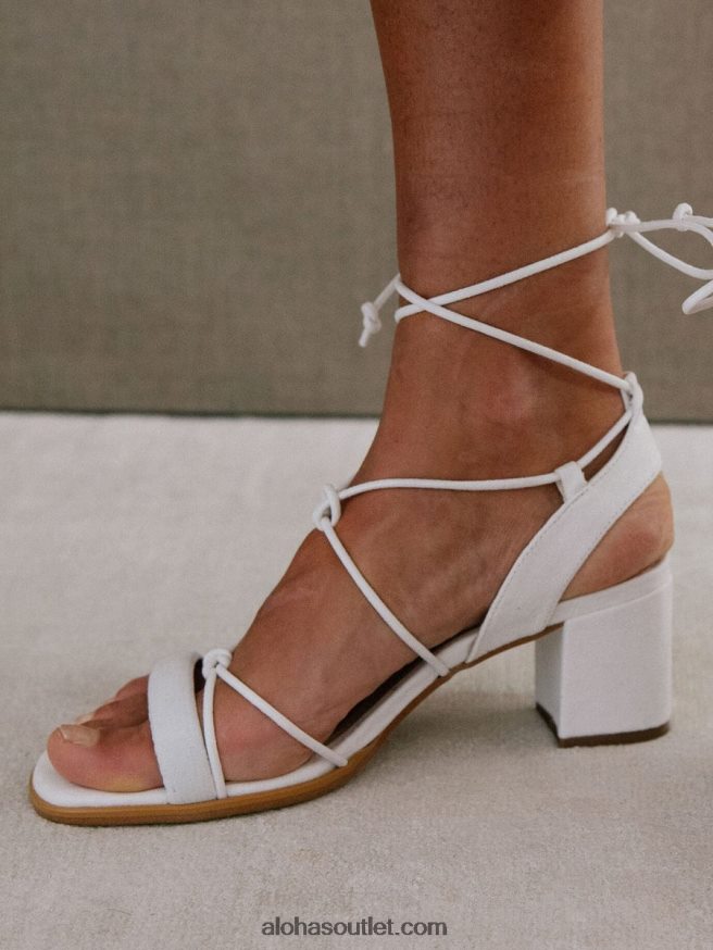 mulheres sophie - sandália branca de couro vegano Alohas 4P88ZX177 branco