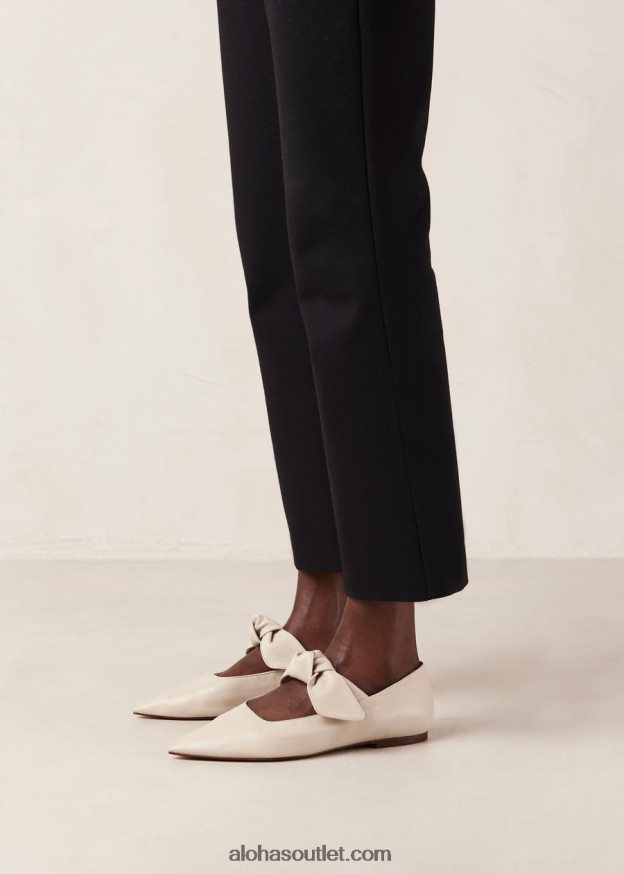 mulheres fóssil - sapatilhas de balé de couro branco Alohas 4P88ZX289 creme
