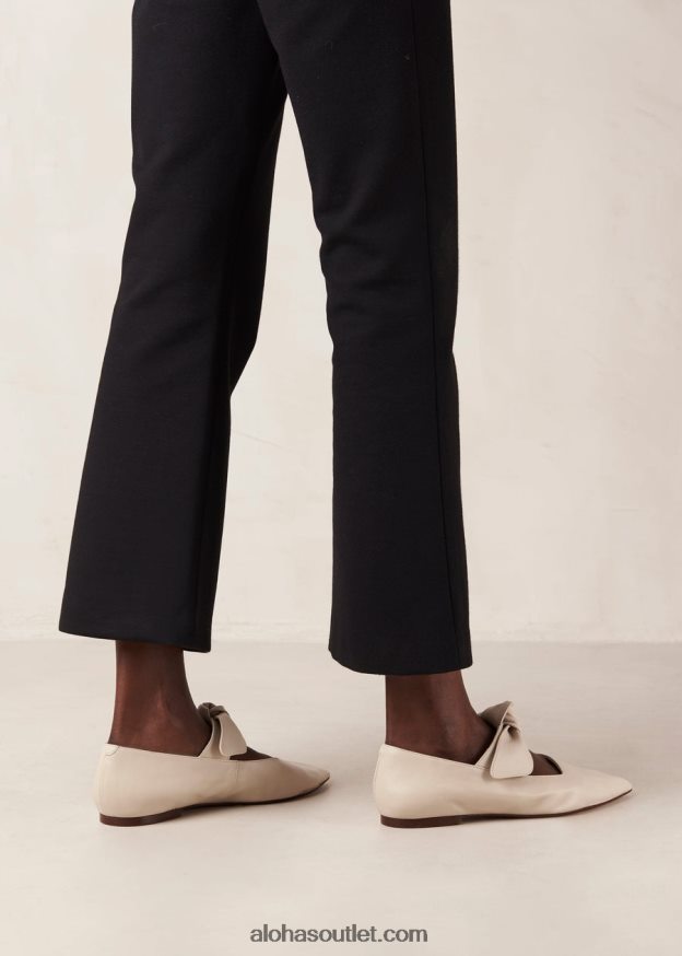 mulheres fóssil - sapatilhas de balé de couro branco Alohas 4P88ZX289 creme