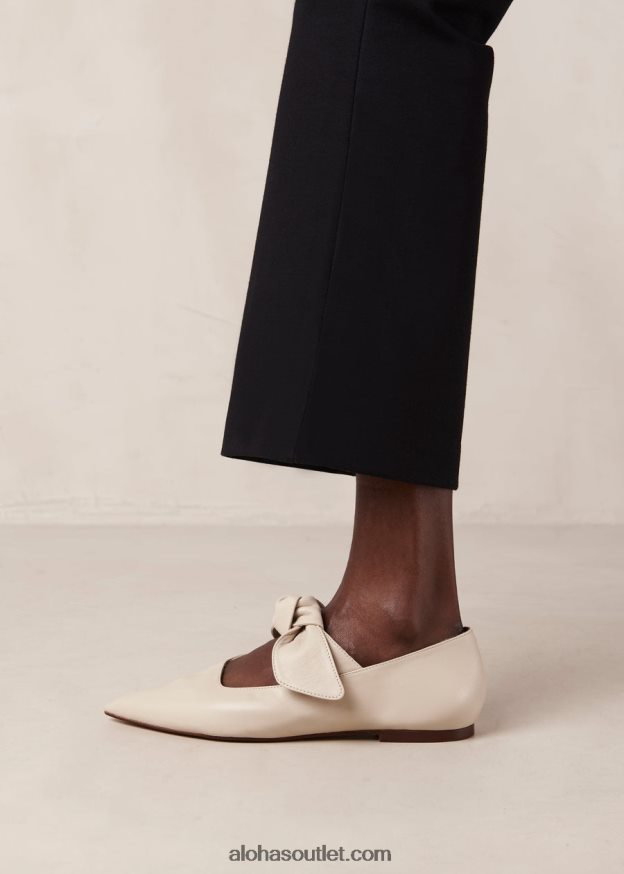 mulheres fóssil - sapatilhas de balé de couro branco Alohas 4P88ZX289 creme