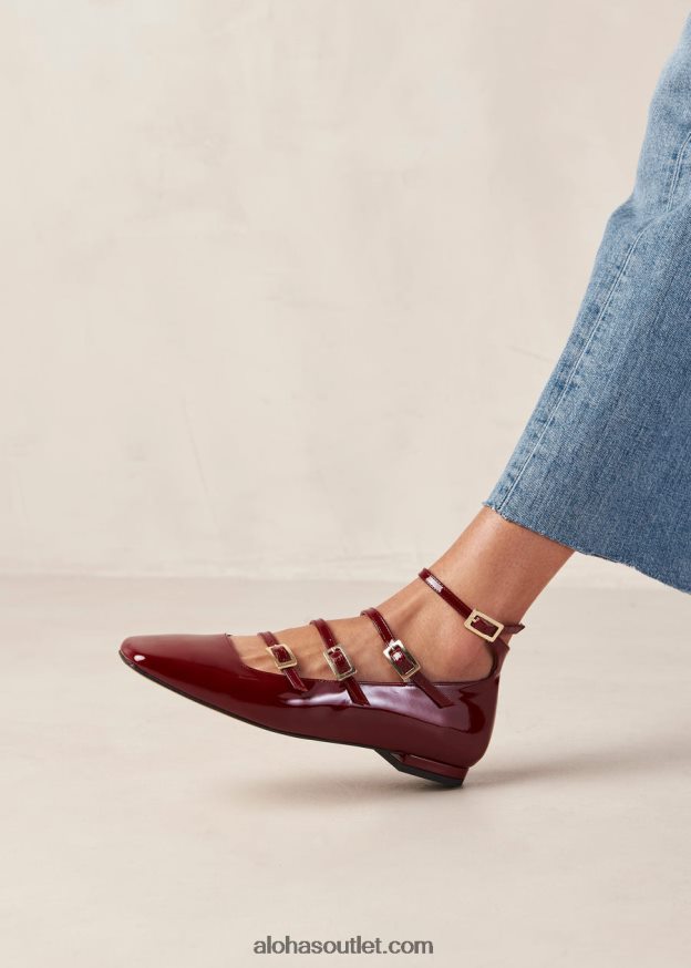 mulheres luke - sapatilhas de couro envernizado vermelho Alohas 4P88ZX1 vinho ônix bordô