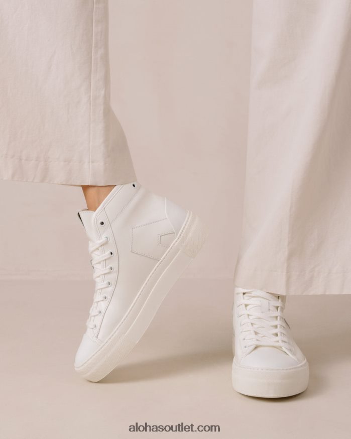 mulheres tb.35 - tênis de couro branco Alohas 4P88ZX262 creme